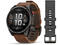 Смарт часовници Garmin fēnix® 8 Pro - 47 mm, AMOLED, Sapphire - Carbon grey DLC titanium с Chestnut кожена каишка