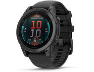 Смарт часовници Garmin fēnix E - 47 мм, AMOLED - Slate Gray Steel с Black силиконова каишка