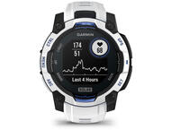Смарт часовници Garmin Instinct 3 – 45 мм, Solar - Whitestone с Whitestone/Bolt Blue каишка