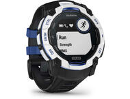 Смарт часовници Garmin Instinct 3 – 50 мм, Solar - Whitestone с Black/Bolt Blue каишка