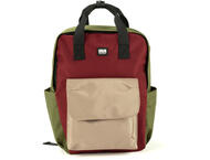 Чанти за Лаптопи Bombata Urban Backpack Rio Khaki green-Burgundy red-Dove grey