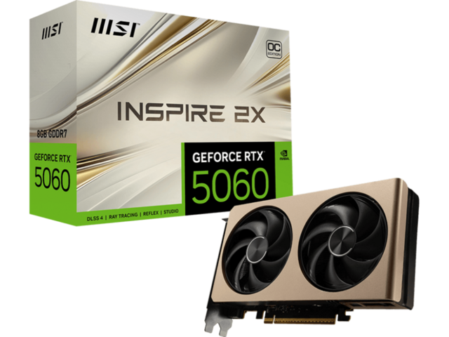 Видео карти MSI GeForce RTX 5060 8G INSPIRE 2X OC