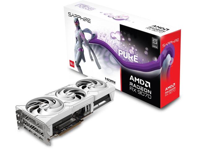 Видео карти Sapphire PURE AMD Radeon RX 9070 OC 16GB