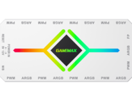 Аксесоари за вентилатори Gamemax V4.0 PWM ARGB HUB WH