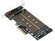 Части и аксесоари Makki PCI-e 3.0 x4 към 2x M.2 NVMe+SATA Адаптер