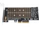 Части и аксесоари Makki PCI-e 3.0 x4 към 2x M.2 NVMe+SATA Адаптер