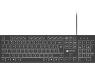 Клавиатури Natec Keyboard Herring Glow US, White Backlight