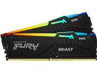 Оперативна памет 16GB (2x8GB) DDR5 5200 MT/s Kingston FURY Beast Black RGB XMP