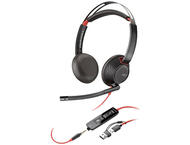 Слушалки HP  Poly Blackwire 5220 стерео USB-C слушалки + 3,5 мм аудио жак + USB-C/A адаптер (8X231AA)