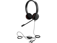 Слушалки JABRA Evolve 20, Stereo UC, USB C/A adapter