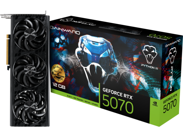 Видео карти Gainward GeForce RTX 5070 Python III OC 12GB