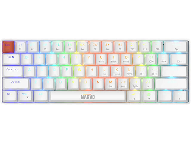 Клавиатури Marvo KG933G Saber 61, White