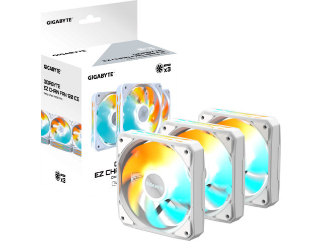 Вентилатори GIGABYTE EZ CHAIN FAN 120 ICE Triple Pack