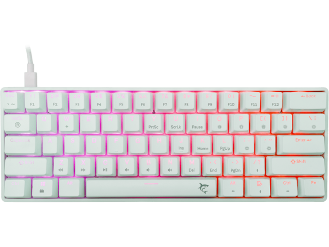 Клавиатури White Shark SHINOBI v2, RED OUTEMU Switch, бяла