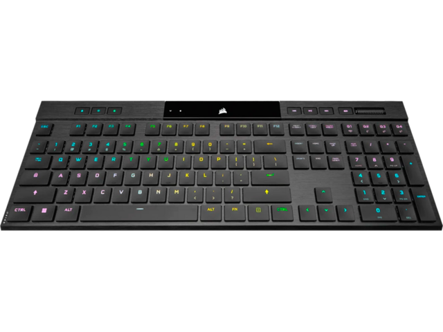 Клавиатури CORSAIR K100 RGB AIR Wireless, Backlit RGB LED, CHERRY ULP Tactile, Black