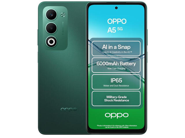 Смартфони Oppo A5 5G - 4GB RAM / 128GB, Aurora Green