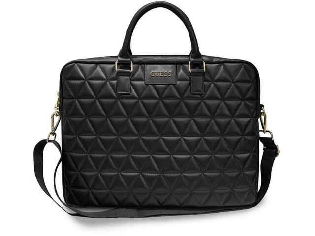 Чанти за Лаптопи Guess Quilted Laptop Bag 16", черна