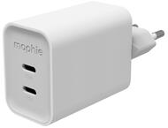 Зарядни устройства Mophie Power Adapter GaN USB-C Dual 70W ROC 2025 White EU​
