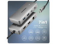 Докинг станции Axagon AXAGON HMC-CUB83X2 7in1 Display Hub