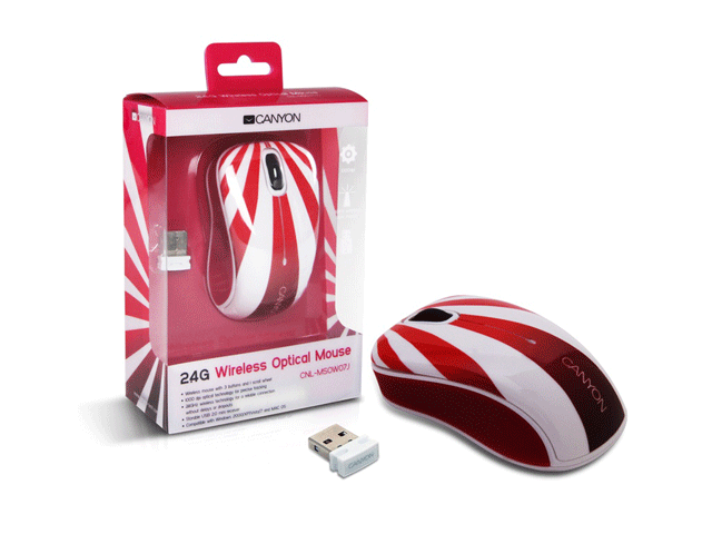 Мишки Безжична оптична мишка Canyon Rising Sun