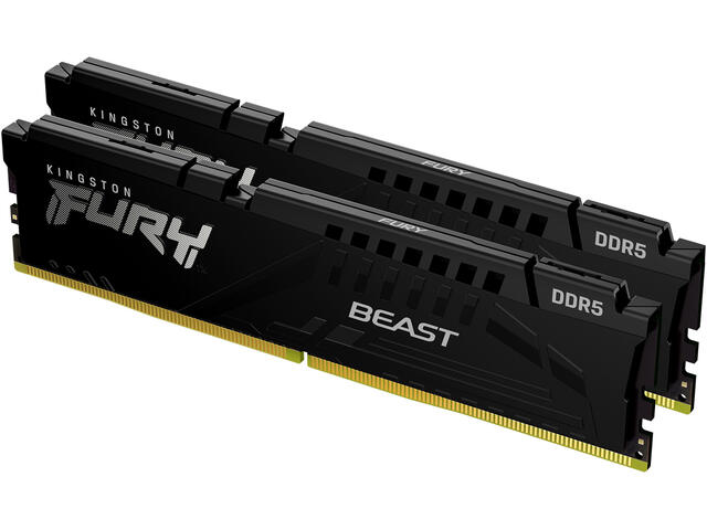 Оперативна памет 128GB (2x64GB) DDR5 5600 MT/s CL40 Kingston FURY Beast Black 