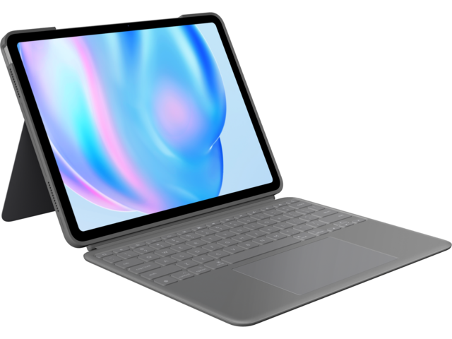 Клавиатури Logitech Combo Touch for iPad Air 13-inch (M2, M3 & M4), Oxford Grey English International (QWERTY)