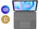Клавиатури Logitech Combo Touch for iPad Air 13-inch (M2, M3 & M4), Oxford Grey English International (QWERTY)