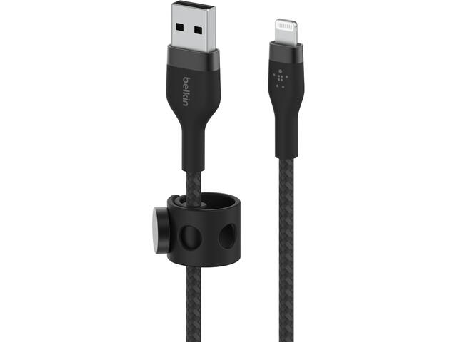 Кабели и Адаптери Belkin  BoostCharge Pro Flex USB-A Cable with Lightning Connector, 1M - Black