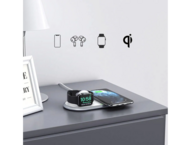 Зарядни устройства Choetech T317 2-in-1 Qi Wireless Charger With MFI Apple Watch Stand
