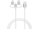 Кабели и Адаптери Verbatim Essentials 3-in-1 Sync & Charge Cable USB-A to Micro-B, USB-C and Lightning, 1m, 18W QC, 480Mbps