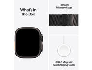 Смарт часовници Apple Watch Ultra 4 GPS + Cellular - Milanese Loop, Black Titanium, Small
