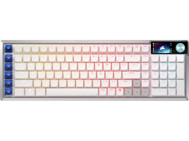 Клавиатури Corsair VANGUARD AIR 99 WIRELESS Optical-Mechanical Gaming Keyboard - White