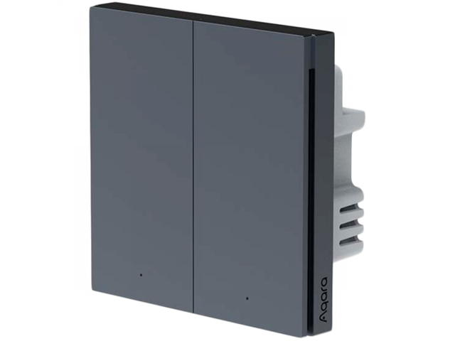 Smart Home Aqara Smart Wall Switch H1 (no neutral, double rocker), Grey