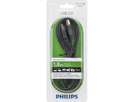 Кабели и Адаптери  Philips USB 2.0 кабел, 1.8м, черен 