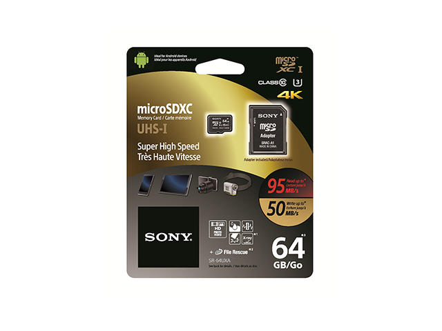 Карти памет 64GB microSD карта Sony Class 10