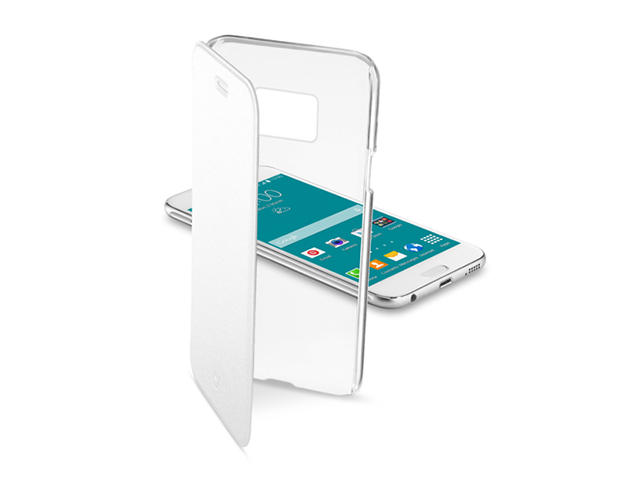 Калъфи Cellular line ClearBook за Samsung Galaxy S6, прозрачен-бял