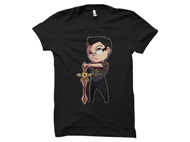 Облекло и аксесоари Fnatic Yellowstar cartoon black T-shirt