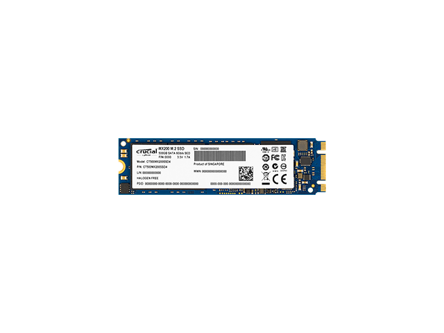 SSD Crucial MX200 250GB M.2 Type 2280, Single Sided