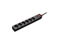 Разклонители Hama Power Strip, 6 гнезда, черен