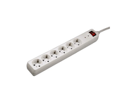 Разклонители Hama Power Strip, 6 гнезда, бял