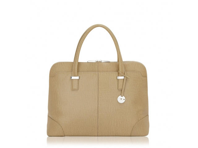 Чанти за Лаптопи Кожена чанта Knomo Rubi слонова кост