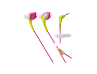 Слушалки Audio-Technica ATH-SPORT2YP SonicSport, в розово-жълто