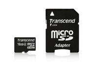 Карти памет 16GB microSDHC Transcend Class 4 Adapter