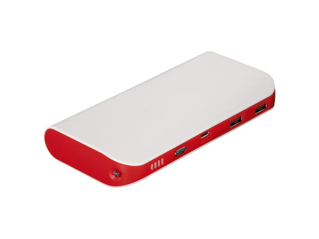 Външни батерии Hama "Pipe" Power Pack, 13000 mAh, в бяло-червено