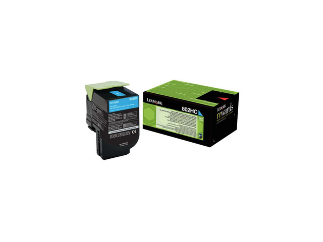 Консумативи Оригинален Lexmark 80x Cyan Toner Cartridge High Return