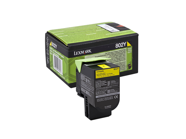 Консумативи Оригинален тонер Lexmark 802Y Yellow