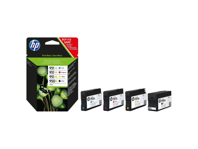 Консумативи Оригинален пакет тонери HP 950XL Black/951XL Cyan/Magenta/Yellow